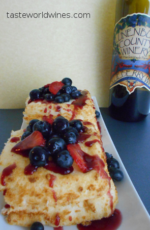 Ingredients, Angel Food Cake Recipe with Wine Selection 