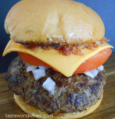 Home Made Burger with a Wine Selection